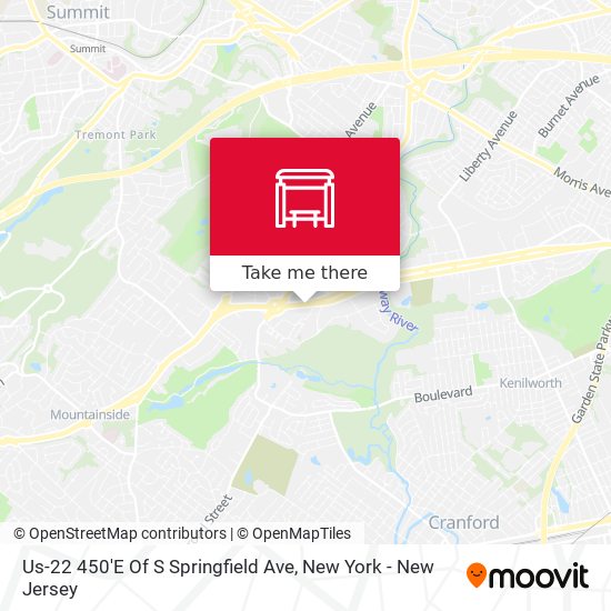 Us-22 450'E Of S Springfield Ave map