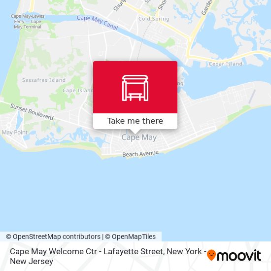 Cape May Welcome Ctr - Lafayette Street map
