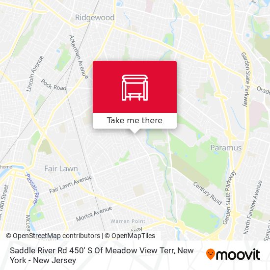 Mapa de Saddle River Rd 450' S Of Meadow View Terr