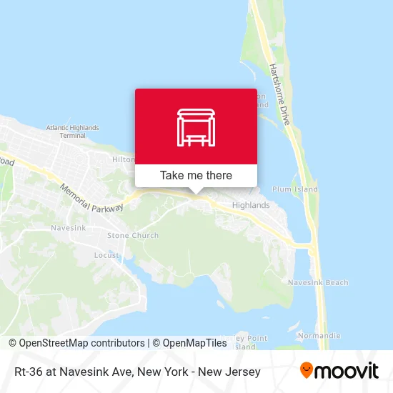 Rt-36 at Navesink Ave map