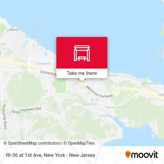 Rt-36 at 1st Ave map