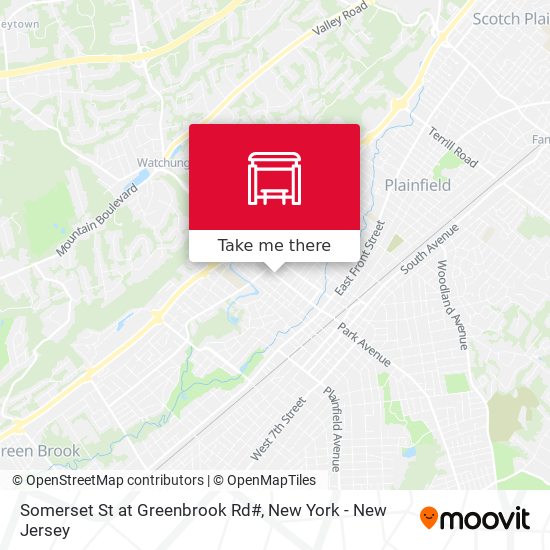 Somerset St at Greenbrook Rd# map
