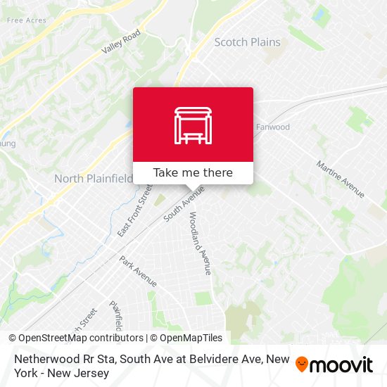 Mapa de Netherwood Rr Sta, South Ave at Belvidere Ave