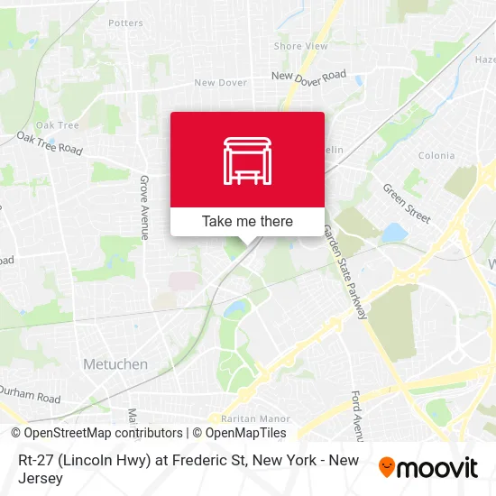 Rt-27 (Lincoln Hwy) at Frederic St map