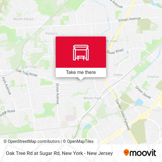 Oak Tree Rd at Sugar Rd map