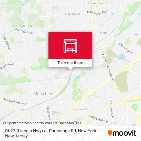 Rt-27 (Lincoln Hwy) at Parsonage Rd map