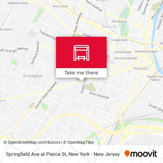 Springfield Ave at Pierce St map