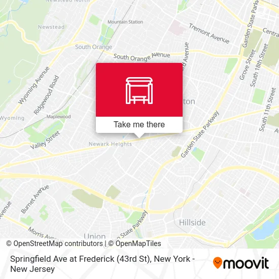 Springfield Ave at Frederick (43rd St) map