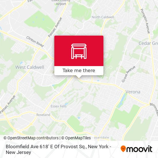 Mapa de Bloomfield Ave 618' E Of Provost Sq.