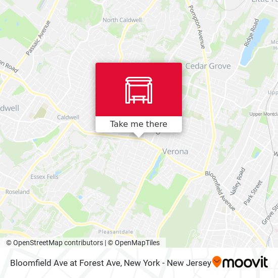 Bloomfield Ave at Forest Ave map