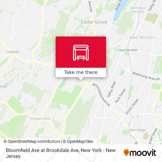 Bloomfield Ave at Brookdale Ave map