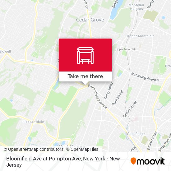 Bloomfield Ave at Pompton Ave map