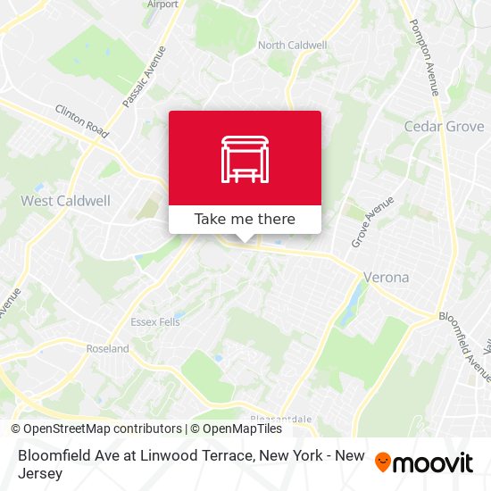 Mapa de Bloomfield Ave at Linwood Terrace