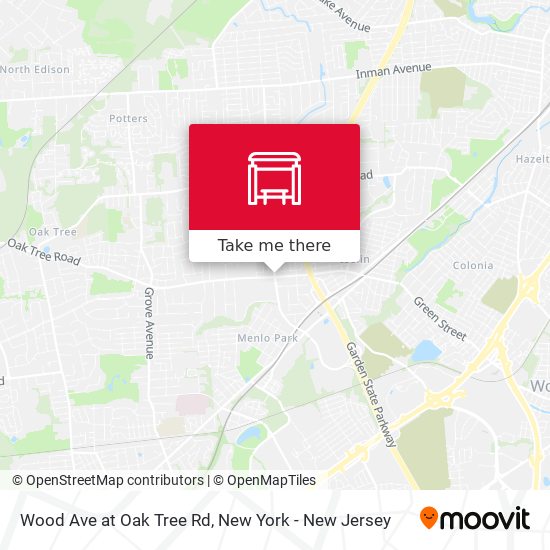Mapa de Wood Ave at Oak Tree Rd