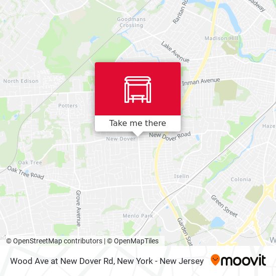 Mapa de Wood Ave at New Dover Rd