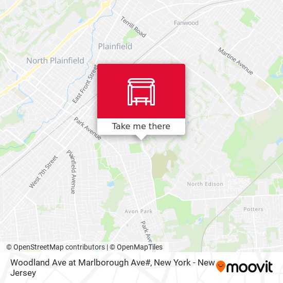 Mapa de Woodland Ave at Marlborough Ave#