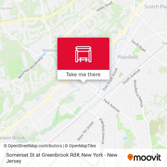 Somerset St at Greenbrook Rd# map