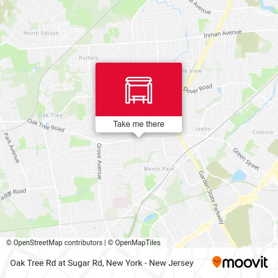 Oak Tree Rd at Sugar Rd map