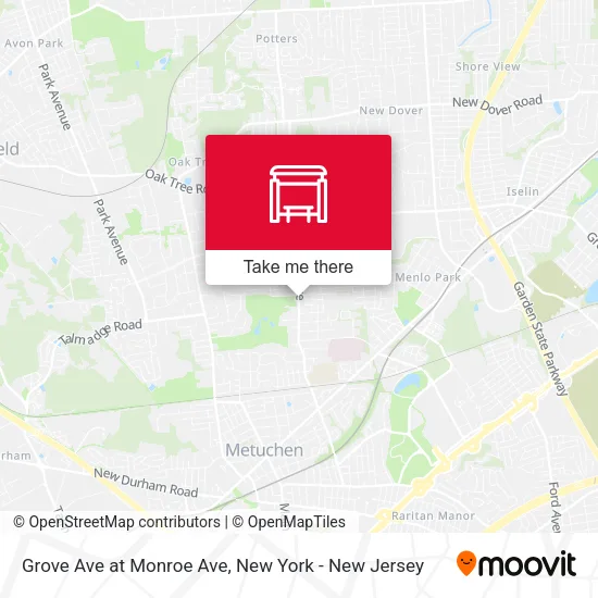 Grove Ave at Monroe Ave map