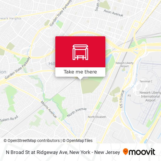 Mapa de N Broad St at Ridgeway Ave
