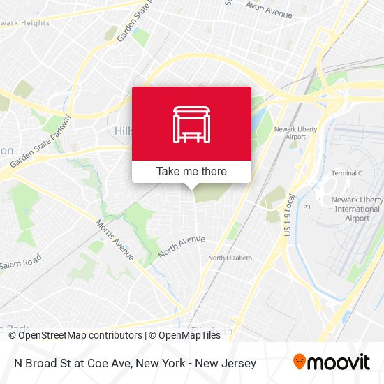Mapa de N Broad St at Coe Ave