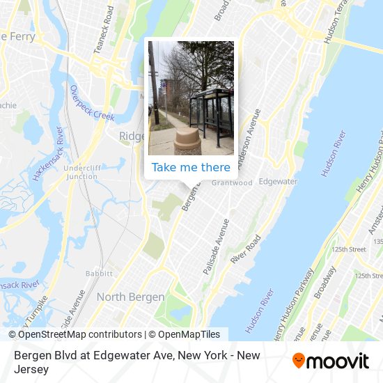 Bergen Blvd at Edgewater Ave map