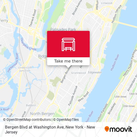 Bergen Blvd at Washington Ave map