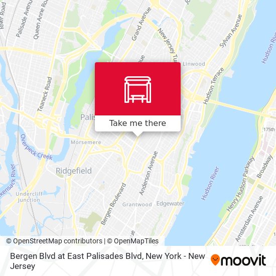 Bergen Blvd at East Palisades Blvd map