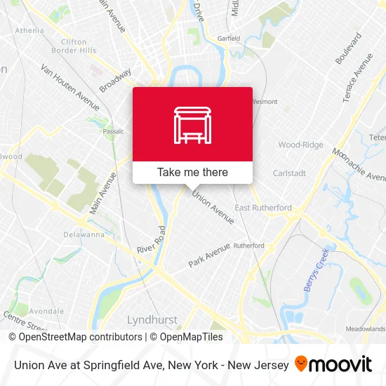 Union Ave at Springfield Ave map