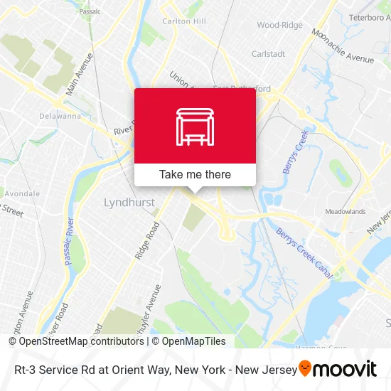 Rt-3 Service Rd at Orient Way map
