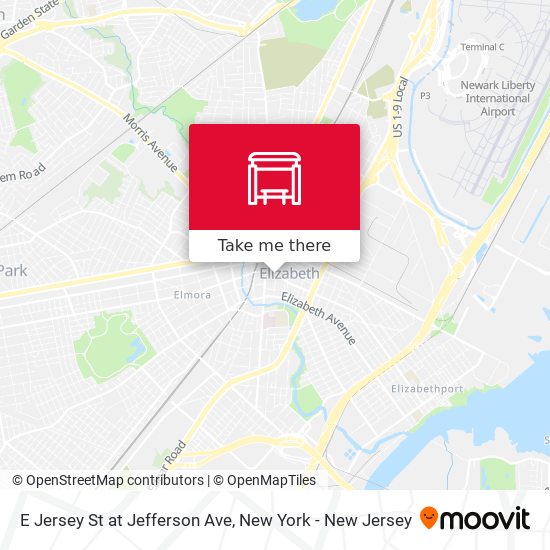 E Jersey St at Jefferson Ave map