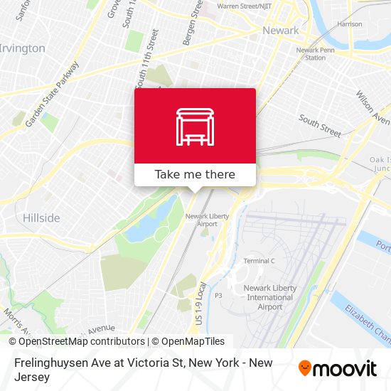 Frelinghuysen Ave at Victoria St map