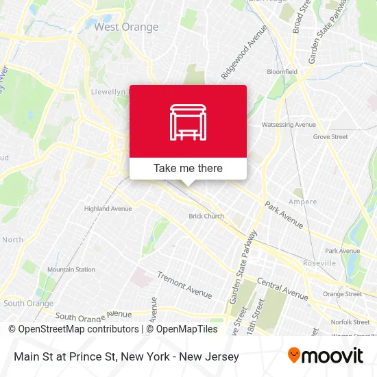 Main St at Prince St map