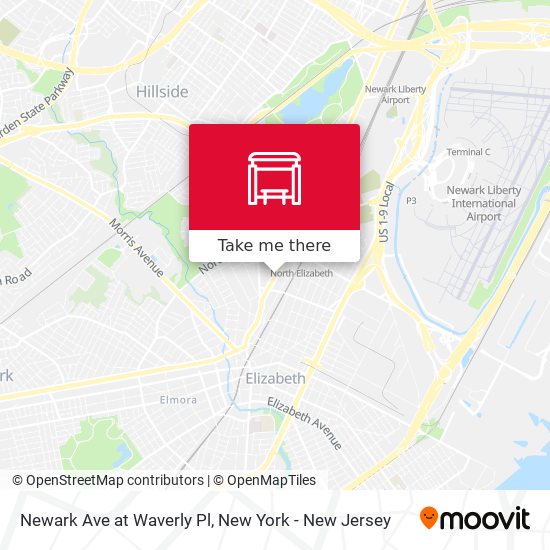 Mapa de Newark Ave at Waverly Pl