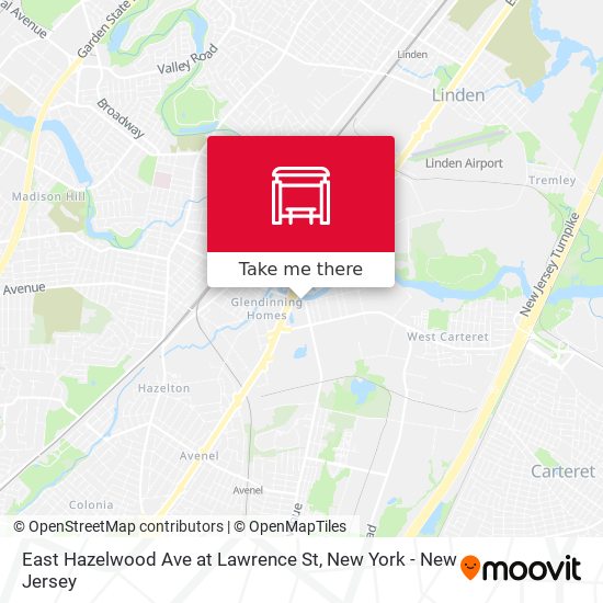 East Hazelwood Ave at Lawrence St map