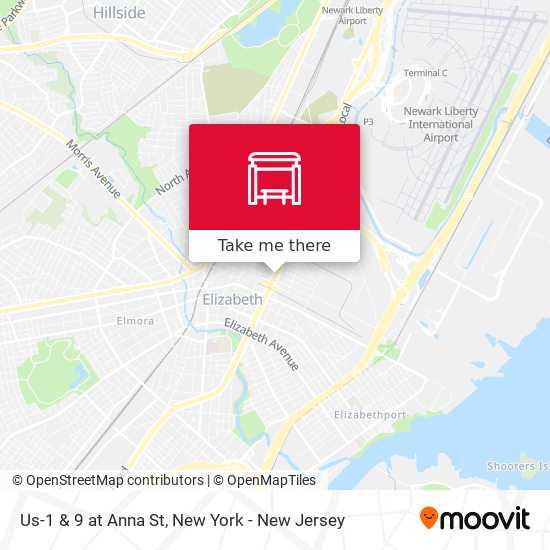 Mapa de Us-1 & 9 at Anna St