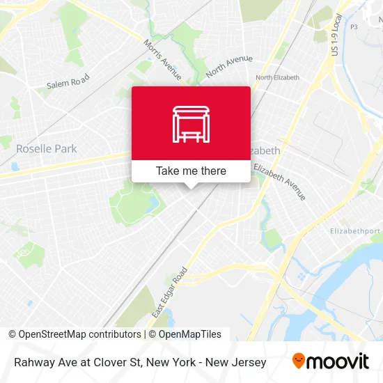 Rahway Ave at Clover St map