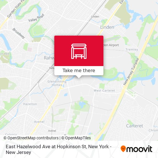 East Hazelwood Ave at Hopkinson St map