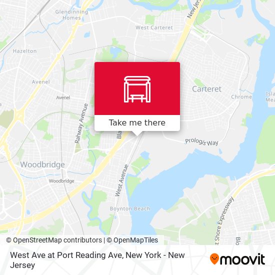 West Ave at Port Reading Ave map