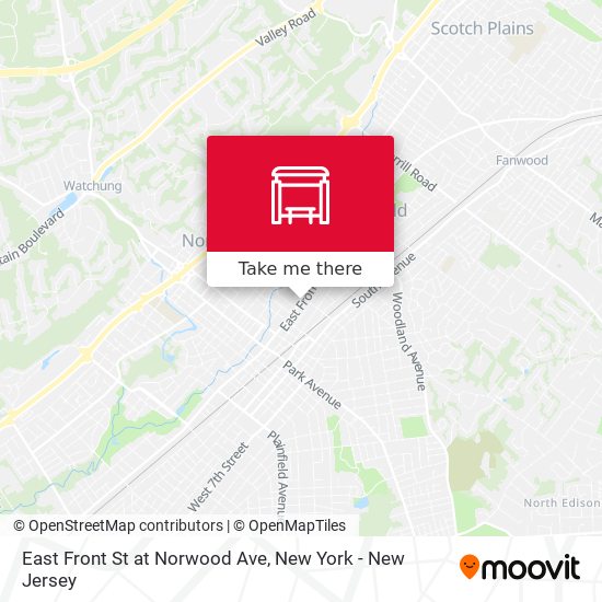 East Front St at Norwood Ave map