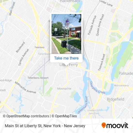 Main St at Liberty St map