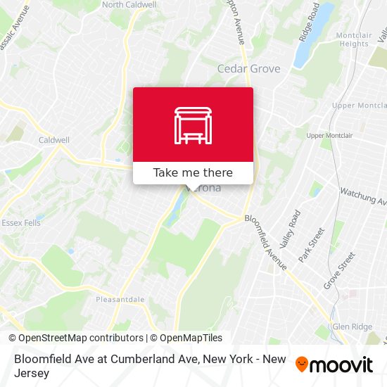 Bloomfield Ave at Cumberland Ave map