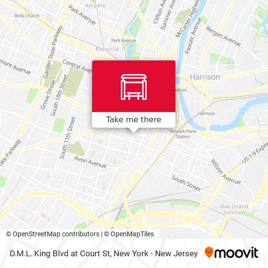 D.M.L. King Blvd at Court St map