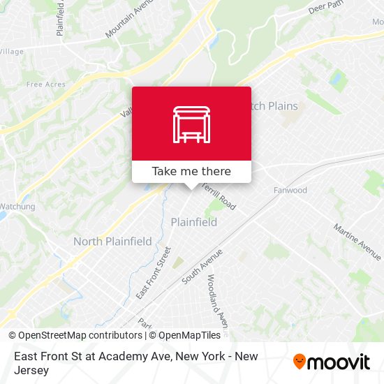 East Front St at Academy Ave map