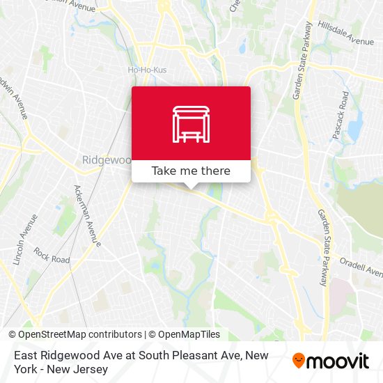 East Ridgewood Ave at South Pleasant Ave map