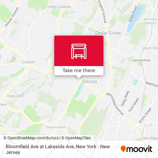 Bloomfield Ave at Lakeside Ave map