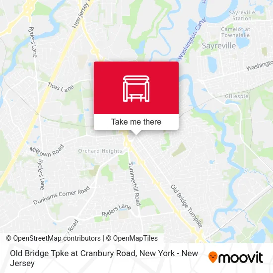 Old Bridge Tpke at Cranbury Road map