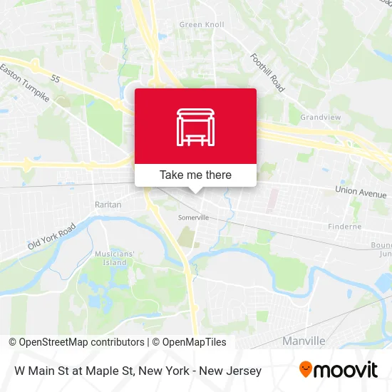 W Main St at Maple St map