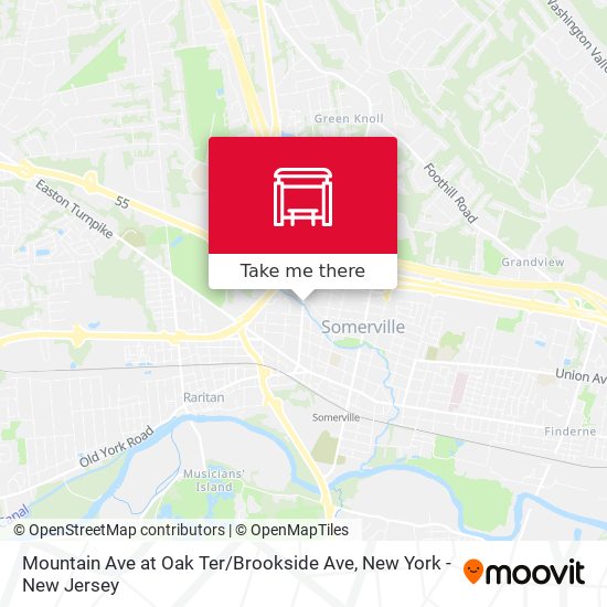 Mountain Ave at Oak Ter / Brookside Ave map
