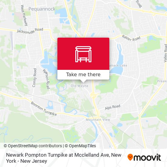 Newark Pompton Turnpike at Mcclelland Ave map